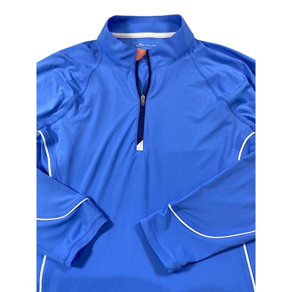 Peter Millar Tops - Peter Millar Blue Quarter Zip Pullover UPF 50+ Sun Protection Women's Large L